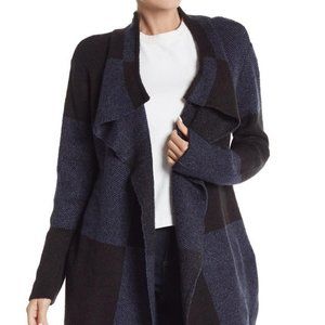 Joseph A. Long Drape Front Buffalo Plaid Sweater